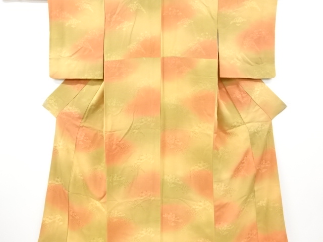 JAPANESE KIMONO / VINTAGE IROMUJI KIMONO / SILK / WOVEN FLOWER